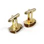 True Vintage Goldtone & Tiger Eye Cufflinks By Dante 102114