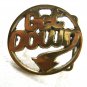 Vintage Solid Brass GET DOWN Belt Buckle Unbranded 62915