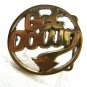 Vintage Solid Brass GET DOWN Belt Buckle Unbranded 62915