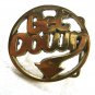 Vintage Solid Brass GET DOWN Belt Buckle Unbranded 62915
