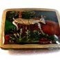 Vintage 1977 Indana Metal Craft Deer Belt Buckle