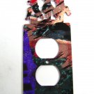 3 Cowboys Galloping Horses Double Outlet Cover Plate by Steel Images 51315