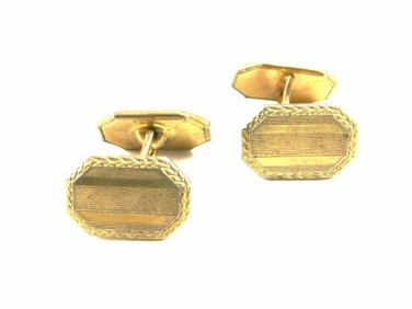 Art Deco True Vintage Goldtone Cufflinks not Marked 101514a