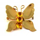 Vintage Coro Goltone Vermeil Butterfly Brooch