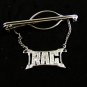 1930's - 50's Letter / Initial R.A.C. Sterling Marcasites Tie Clasp By Brand