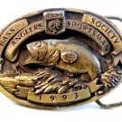 1993 B.A.S.S. Bass Anglers Sportsmans Society Belt Buckle Made in U.S.A.