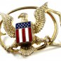 American Eagle Holding American Flag Belt Buckle 71014