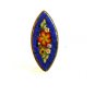 Vintage Gold Tone Italian Ultra Fine Micro Mosaic Brooch 0203042013dc