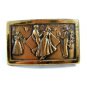 Vintage Square Dance Ho Down Belt Buckle 6914 Not Signed