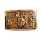 Vintage Square Dance Ho Down Belt Buckle 6914 Not Signed