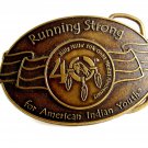 Billy Mills Running Strong 40 10K Gold Medal Belt Buckle 12042013