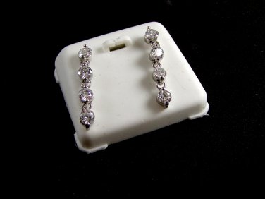 Dangley 4 CZs Pierced Studs Earrings