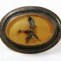 Vintage Mallard Duck In Flight Belt Brass & Lucite Buckle Unbranded 71415