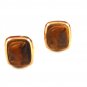 Gold Filled Tiger Eye Cameo of Roman / Greek Warrior Cufflinks by Correct