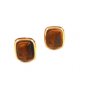 Gold Filled Tiger Eye Cameo of Roman / Greek Warrior Cufflinks by Correct