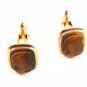 Gold Filled Tiger Eye Cameo of Roman / Greek Warrior Cufflinks by Correct
