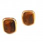 Gold Filled Tiger Eye Cameo of Roman / Greek Warrior Cufflinks by Correct