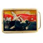 1970's Enameled Ducks In Flight Belt Buckle 04228014 by Kolcaco