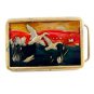 1970's Enameled Ducks In Flight Belt Buckle 04228014 by Kolcaco