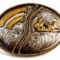 Western Cowboy Rodeo Calf Roping Belt Buckle by Silver Strike 12112013cc
