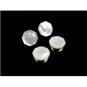 Deco Silvertone Mother Pearl Snap Link Cufflinks Bear Wilde KUM-A-PART 102714a