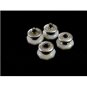 Deco Silvertone Mother Pearl Snap Link Cufflinks Bear Wilde KUM-A-PART 102714a