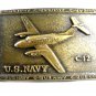 U.S. Navy C-12 Plane Solid Brass Belt Buckle 62514