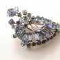 Gorgeous Vintage Blue Rhinestone Brooch