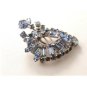 Gorgeous Vintage Blue Rhinestone Brooch