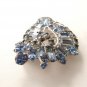 Gorgeous Vintage Blue Rhinestone Brooch