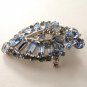 Gorgeous Vintage Blue Rhinestone Brooch