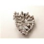 Gorgeous Vintage Blue Rhinestone Brooch
