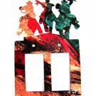 3 Cowboys on Horses Rocker Outlet Cover Plate by Lazart USA 51215