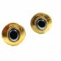 True Vintage Goldtone & Hematite Cufflinks Unmarked 100714