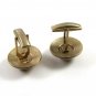 True Vintage Goldtone & Hematite Cufflinks Unmarked 100714