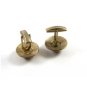 True Vintage Goldtone & Hematite Cufflinks Unmarked 100714