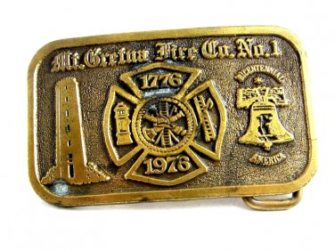 1776 - 1976 Mt. Gretna Fire Co No. 1 Belt Buckle 82814
