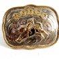 Western Cowboy Rodeo Bull Riding Belt Buckle by Silver Strike 12112013rr