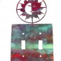 Smiling Sun Double Light Switch Cover Plate by Steel Images USA 6215r