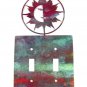 Smiling Sun Double Light Switch Cover Plate by Steel Images USA 6215r