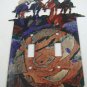 4 Cowboys 4 Horses Double Light Switch Cover Plate by Lazart USA