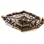 Edwardian / Art Deco Sterling Silver & Amythest Filigree Brooch Unbranded 7115
