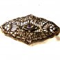Edwardian / Art Deco Sterling Silver & Amythest Filigree Brooch Unbranded 7115