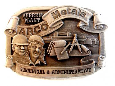 Vintage Arco Metals Sebree Plant Belt Buckle
