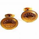Edwardian / Deco True Vintage Goldtone Cufflinks Unmarked 102414
