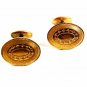 Edwardian / Deco True Vintage Goldtone Cufflinks Unmarked 102414