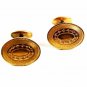 Edwardian / Deco True Vintage Goldtone Cufflinks Unmarked 102414