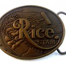 Vintage Stam Rice Rohm Haas Solid Brass Belt Buckle