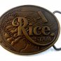 Vintage Stam Rice Rohm Haas Solid Brass Belt Buckle