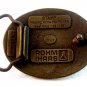 Vintage Stam Rice Rohm Haas Solid Brass Belt Buckle